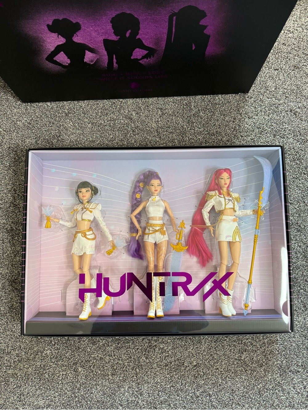 Mattel KPop Demon Hunters HUNTR/X Rumi, Mira, Zoey What It Sounds Like Doll Set